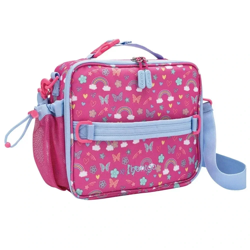 NWT Bentgo Kids Lunch Bag - Durable, Double-Insulated Lunch Bag 3+ Pink Rainbows